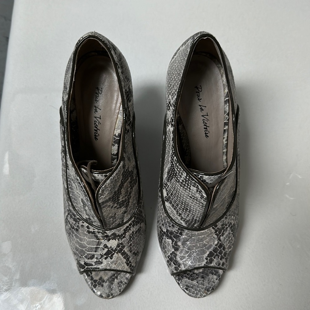 Snakeskin Wedge Heel